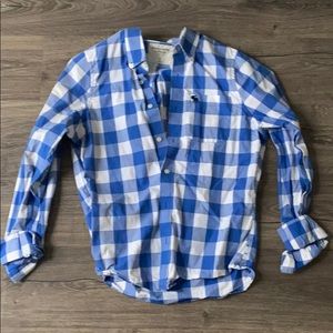 large mens abercrombie muscle button up